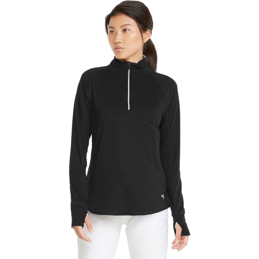 Puma Golf Women's Standard Gamer 1/4 Zip, Puma Black, XS